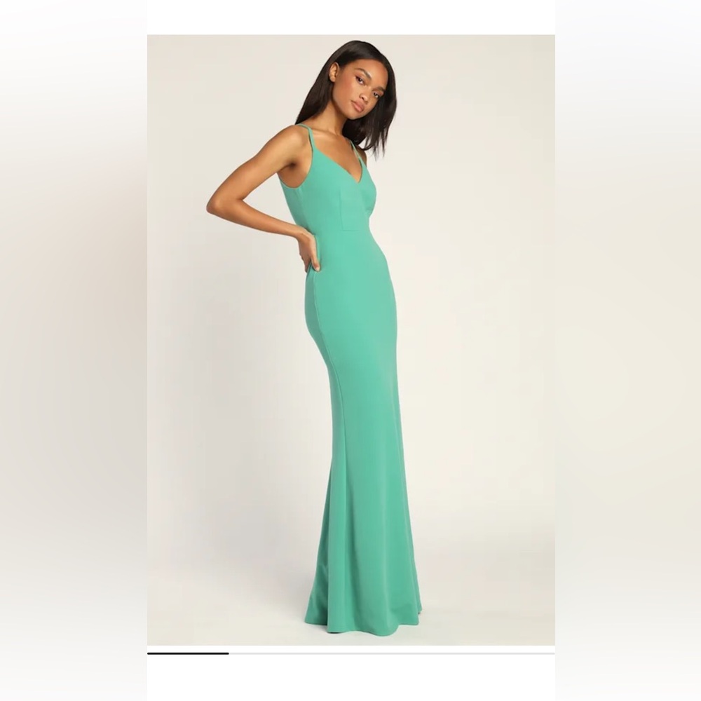 Lulu's Mermaid Maxi Dress Teal